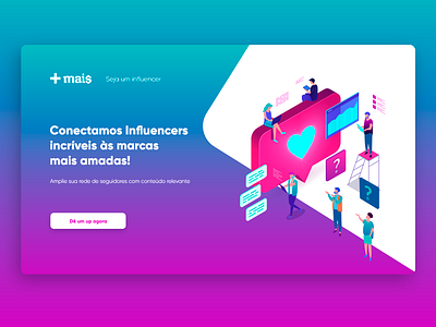 Landingpage Influencers Mais design ui ux web website