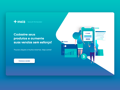 Landingpage Provider Mais design flat minimal ui ux web website