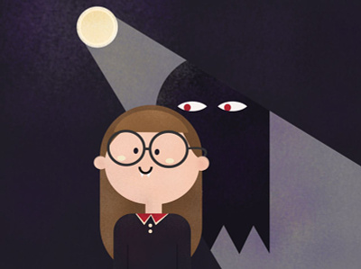 Me and my demon 👻 autumn character design flatdesign halloween illustration photoshop spooky