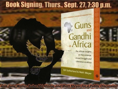 Guns Gandhi book design poster