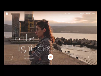 To the lighthouse - Homepage adobe xd animation concept interface lighthouse motion photography typography ui ux video website