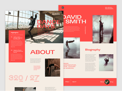 Dance Days - Event concept dance design event homepage typography ui ux website