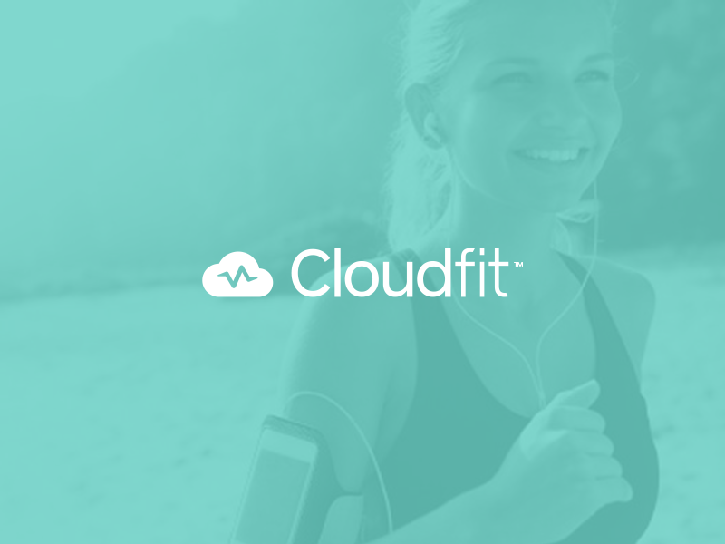 Cloudfit Brand Concept logo brand identity fitness mark cloud fit running gym outdoors data app