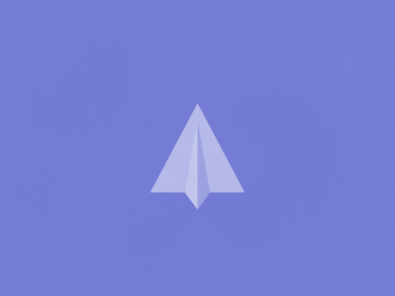 Paper Airplane airplane blue brand creative identity logo mark minimal negative paper plane purple simple
