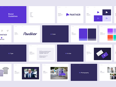 Brand Guidelines brand identity branding business design identity layout logo minimal panther typography vector