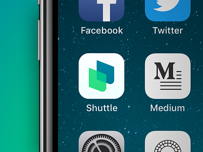 App Icon abstract app blue branding green identity logo logotype mark shuttle
