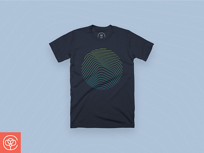Identify abstract apparel cottonbureau design fingerprint identify illustration line minimal navy shirt