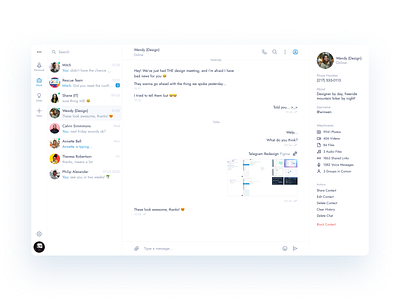 Telegram Clean Redesign app chat design messaging messaging app messenger redesign telegram ui uidesign