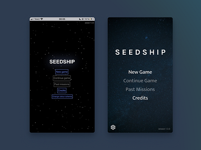 Seedship main menu quick redesign game main menu mobile seedship ui