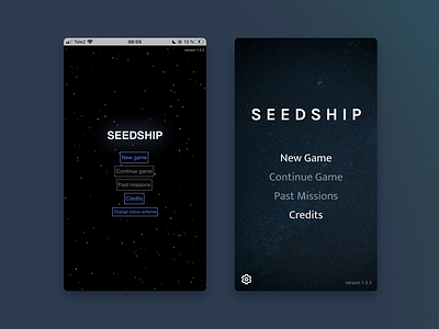 Seedship main menu quick redesign