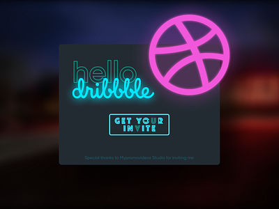 Hello, Dribbble. design drafting dribbble invitation dribbble invite first shot hello dribbble hello dribble invite invite giveaway neon neon sign ui welcome welcome shot