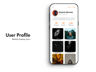 User Profile | Daily UI Challenge, Day 6