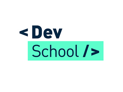 DevSchool Logo design developer logo design mobile school ui