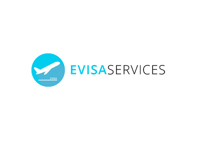 Evisaservices branding design flat logo vector