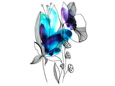 Watercolor abstract flowers abstract abstract flowers animation art black line blue color bouquet branding design flowers illustration line logo minimal typography ui vector watercolor web