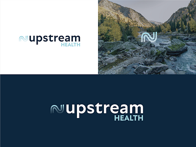 Upstream Health Concepts branding design logo