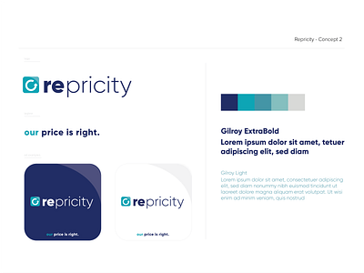 Repricity Concepts branding design logo