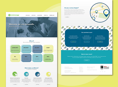 CerpassRx Website branding design healthcare insurance marketing pharmacy web