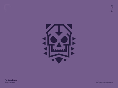 Fantasy Logos - The Undead bold design fantasy flat icon illustration logo logo design mark skull symbol vector