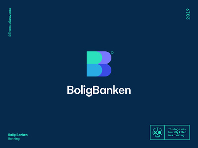 BoligBanken logo branding flat gradient graphic design icon logo logo design mark minimal monogram symbol typography