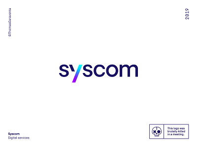 Syscom logo branding flat gradient graphic design logo logo design logotype minimal type typography ui ux