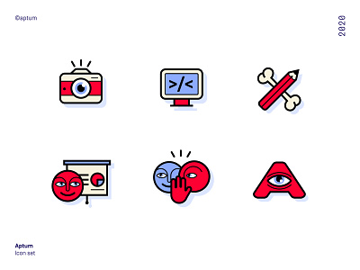 Aptum Icon set bold branding flat graphic design icon icon design illustration illustrator logo mark symbol ui ux vector web
