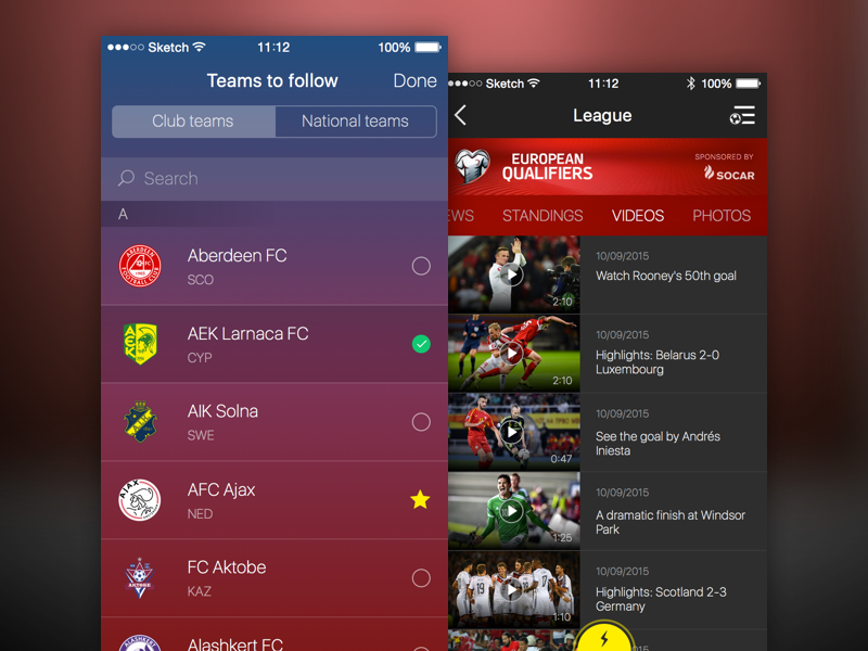 UEFA Mobile App Vol. 2 By Tamás Lukács On Dribbble