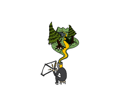 Forest Brain – Licensed by Sklar branding design draw handlettering illustration logo