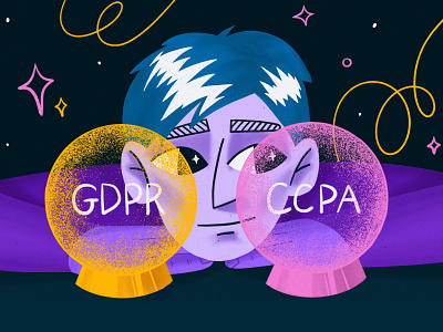GDPR vs. CCPA Illustration — Ketch landing page design