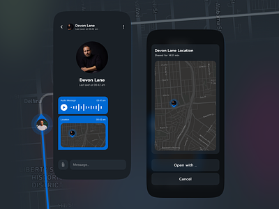 Messenger | Share Location chat graphic design location map messenger modal window share share location ui
