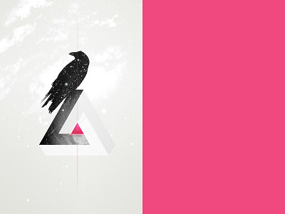 Raven adobe color design digitalart epic gradient illustrator inspiration layout noise photoshop poster strips texture