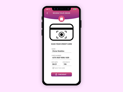 Iphone X Credit Card Checkout Page app dailyui design illustration ui ux