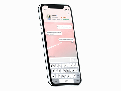 iPhone X Direct Messaging app dailyui design illustration minimal sketch ui ux