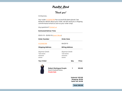 Desktop Hd Email Receipt dailyui design email illustration minimal sketch ui ux web