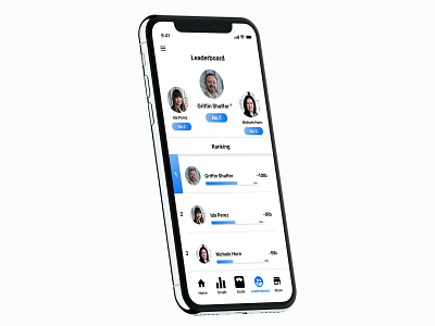 iPhone X Leaderboard app dailyui design illustration leaderboard minimal sketch ui ux