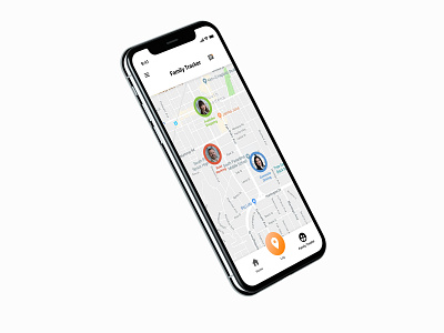 iPhone X Location Tracker app dailyui design illustration location app minimal sketch ui ux