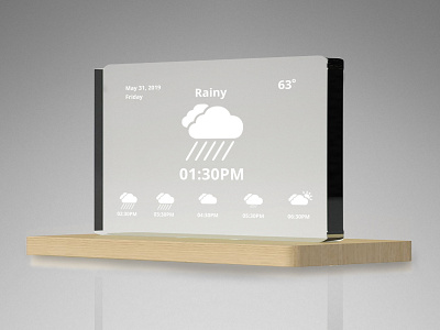 Weather Table Clock dailyui design illustration minimal photoshop product design render ui ux