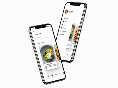 Food App Side Menu UI app dashboard design illustration illustrator interface minimal sketch ui ux