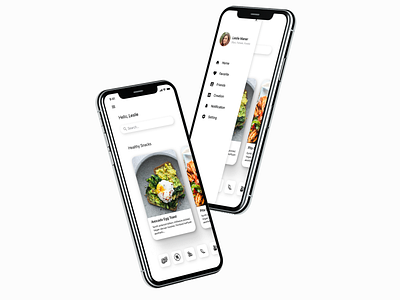 Food App Side Menu UI