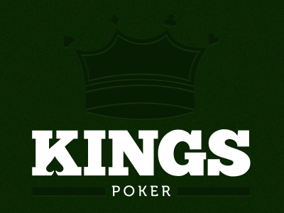 Kings Poker cards crown felt green kings logo negative space poker spade suits white