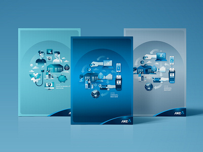 ANZ 2018 Report Series iconography illustration publication