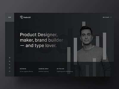 Personal Homepage 👨🏻‍💻 black clean grid landing layout maison minimal personal personal brand product design promo simple site stripe typography visual identity visual identity design webdesign website websites