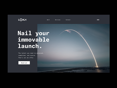 Loka.com - Services Page black consultancy develop edtech fintech grid healthtech interface landing page launch machine learning minimal product service ship silicon valley startup talent typography