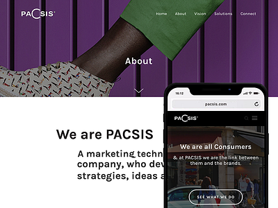 PACSIS Homepage Redesign consumers homepage layout marketing mobile rebrand redesign trend ui ux webdesign