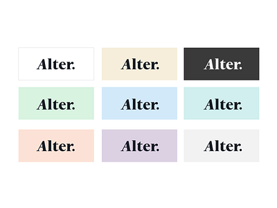 Alter Venture Partners - Colors branding color logo logotype startup swatch swatches venture