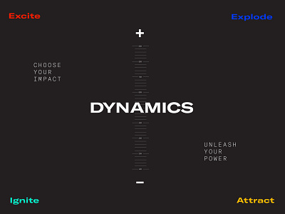 Dynamics Concept Packshot black brand branding color consumer design experience logo type typography