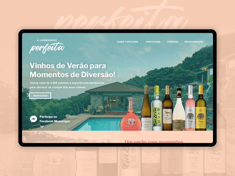 Wine Chatbot Landing Page chatbot color fresh landing page landingpage summer type ui ux wine