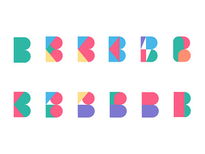 B Logo Concept blue brand branding color colorful design free icon illustration juicy letter art letter logo monogram type typography vector
