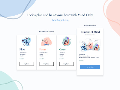 UI Exploration for Pricing Page