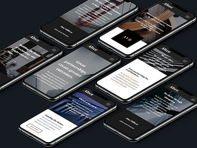 Alter Ventures - Mobile Look & Feel ✍️ black branding classic design experience finance partners typography ui ux venture venture capital